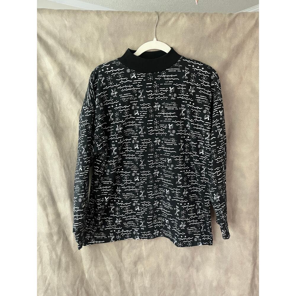 Rare Vintage 90s Dizy Lizy Long-Sleeve Pull-Over Crewneck Top